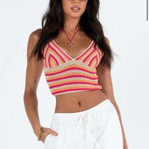 Crochet colorful summer top